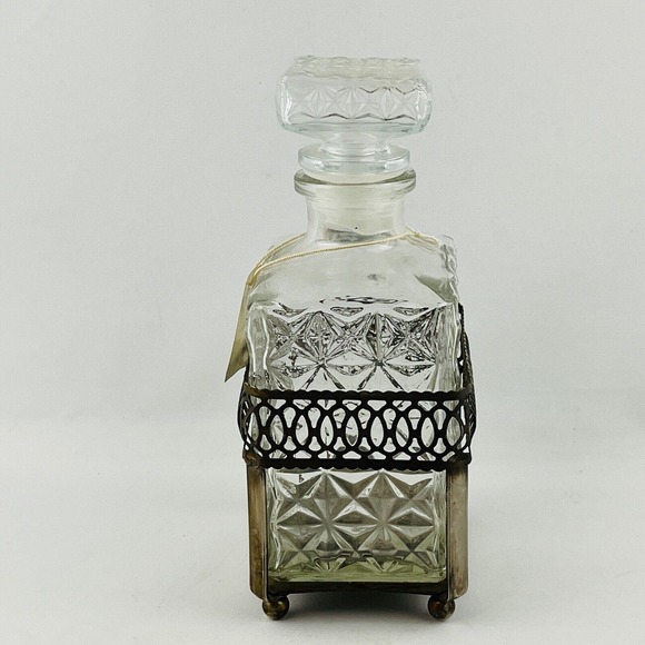 Vintage Leonard Crystal‎ Decanter Silver Plated Holder Sheffield England - Picture 2 of 11